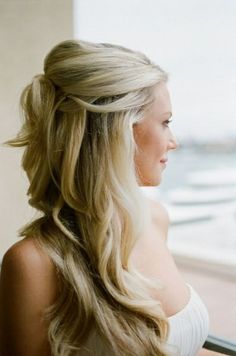 Romantic Half Up Half Down Wedding Hairstyle