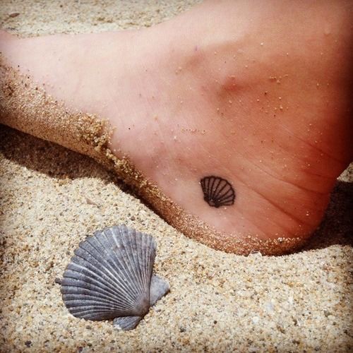 Seashell Heel Tattoo