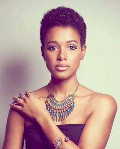 Short Curly Haircut for African American Women