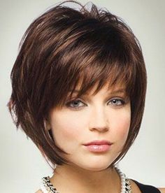 Short Hairstyle With Bangs for Brunette Hair