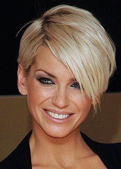 Short Platinum Hairstyle for Thick Hair