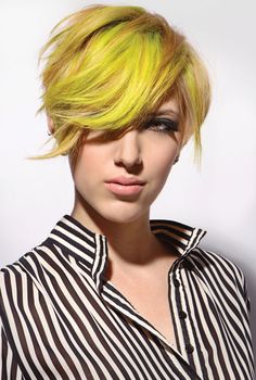 Short Yellow Hairstyle