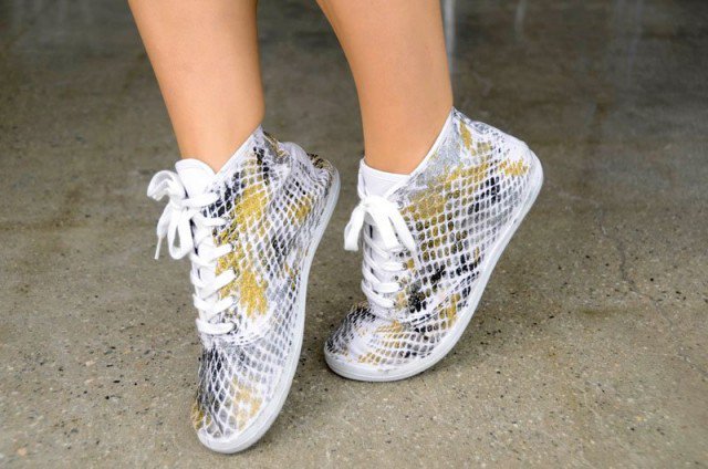 DIY Snake Skin Sneaker