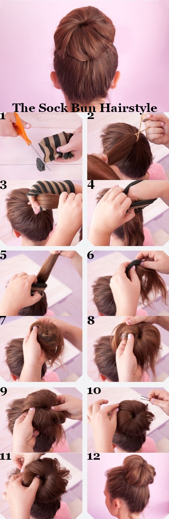 Sock Bun Hairstyle Tutorial