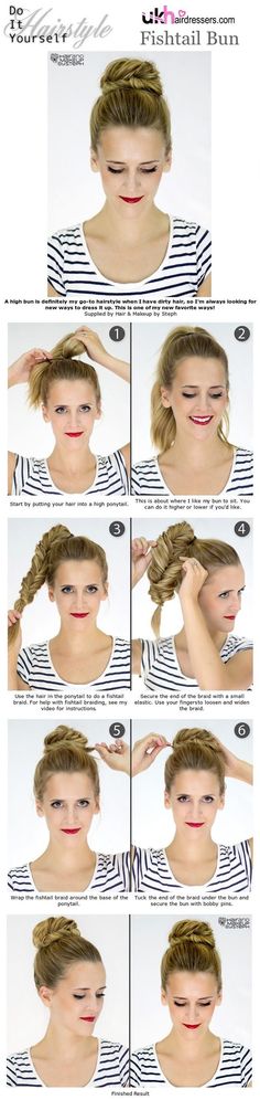 Stunning Fishtail Braided Bun Hairstyle