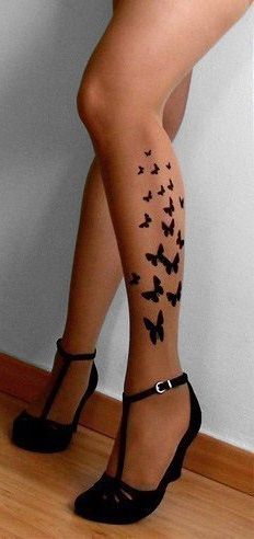 Stylish Butterfly Tattoo On the Leg
