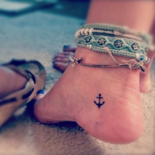 Tiny Anchor Tattoo