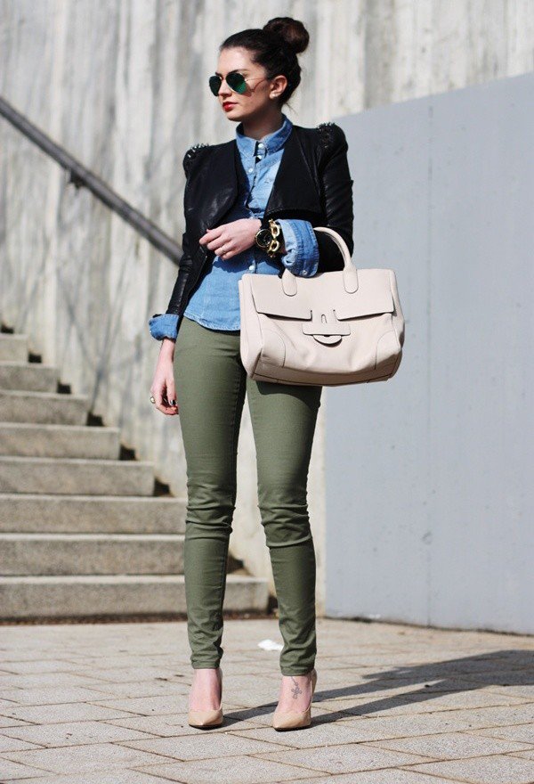 Trendy Outfit with Denim Shirt for Work