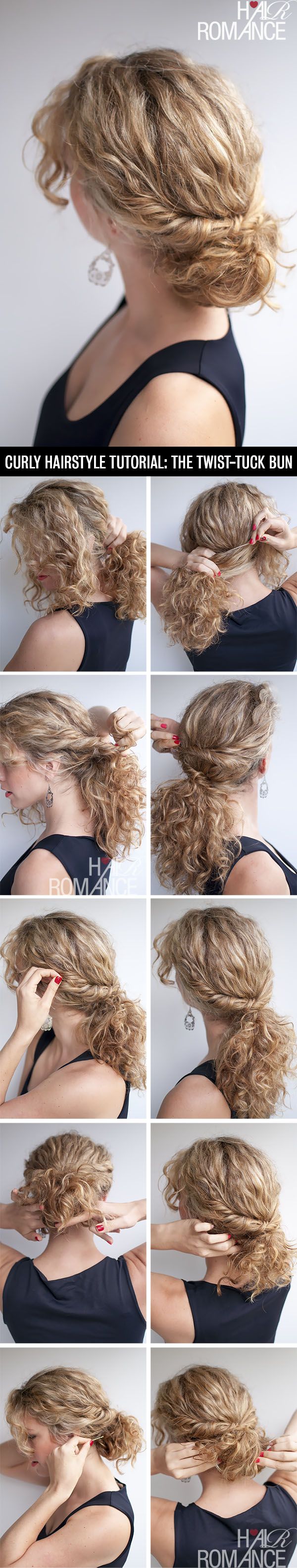 10 Hair Tutorials for Super Curly Hair - Pretty Designs