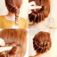 Twisted Braided Updo Hairstyle