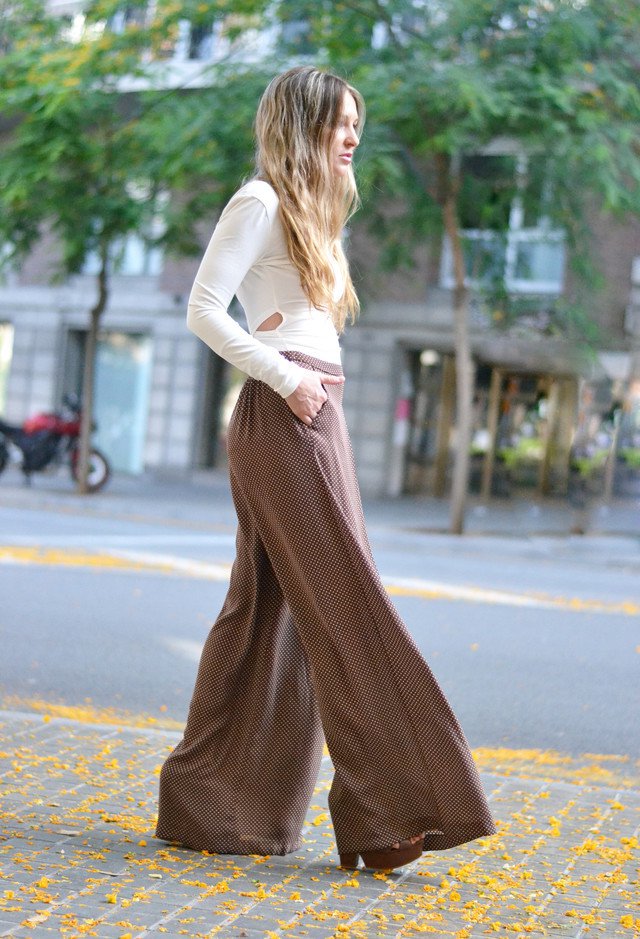 White Shirt with Brown Pants