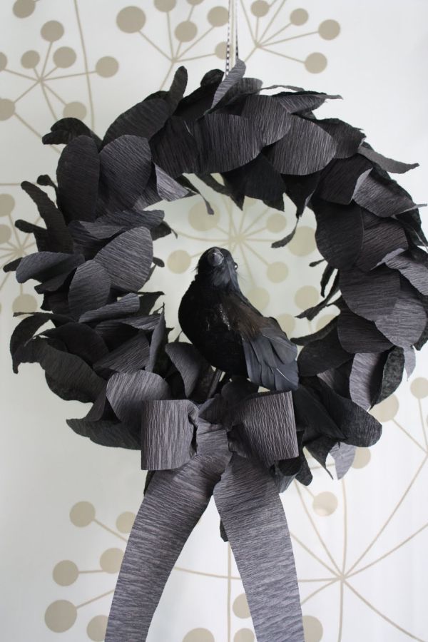 Wreath with Black Bird