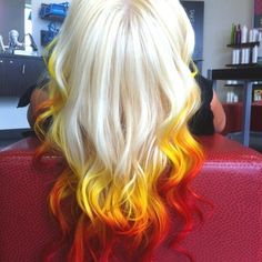 Yellow and Orange Hairstyle