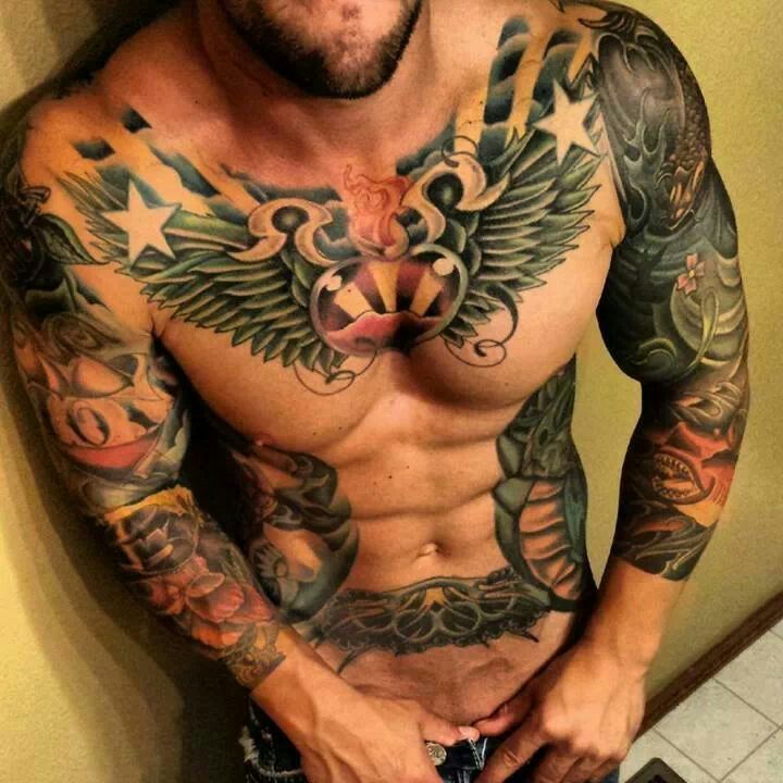 Amazing Men Chest Tattoo