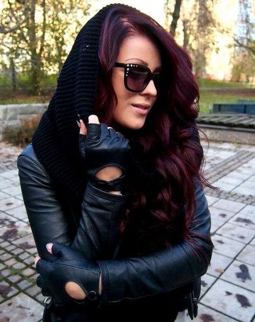 Amazing Long Wavy Purple Hairstyle