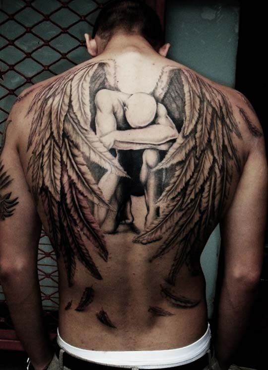 Angel Wing Tattoo for Men