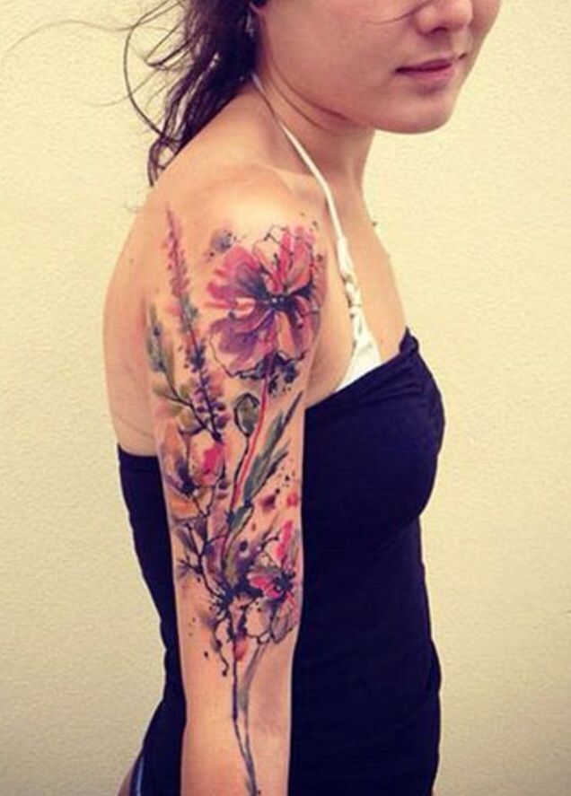 Arm Watercolor Tattoo