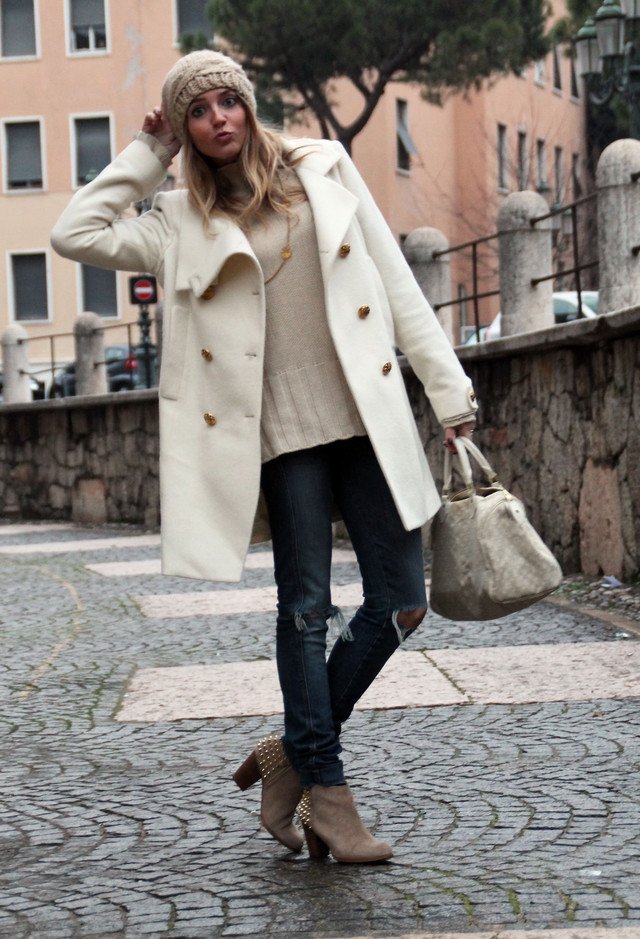 Beige Knitted Hat