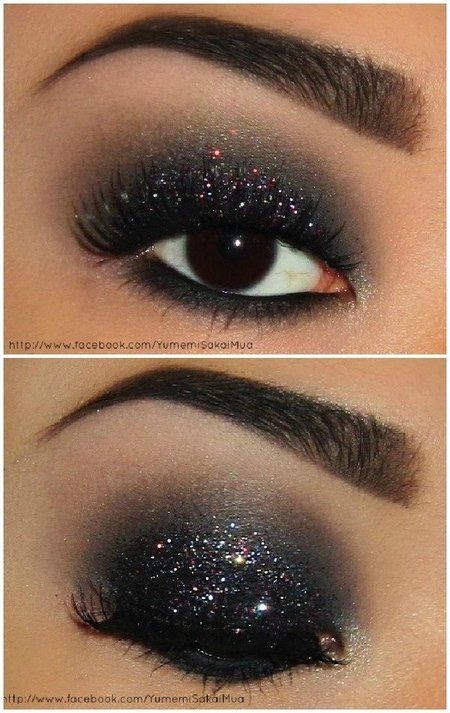 Black and Glitter Eyes