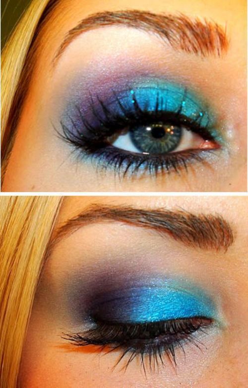 Blue and Purple Eye Shadow