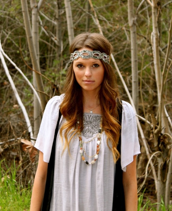 Bohemian Hairstyle With Headband