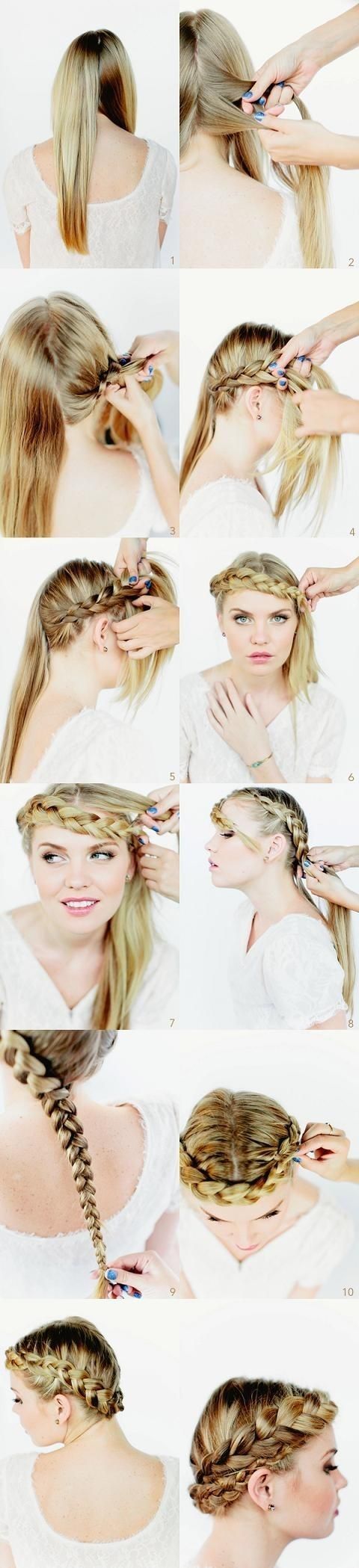 Braided Crown Hairstyle Tutorial