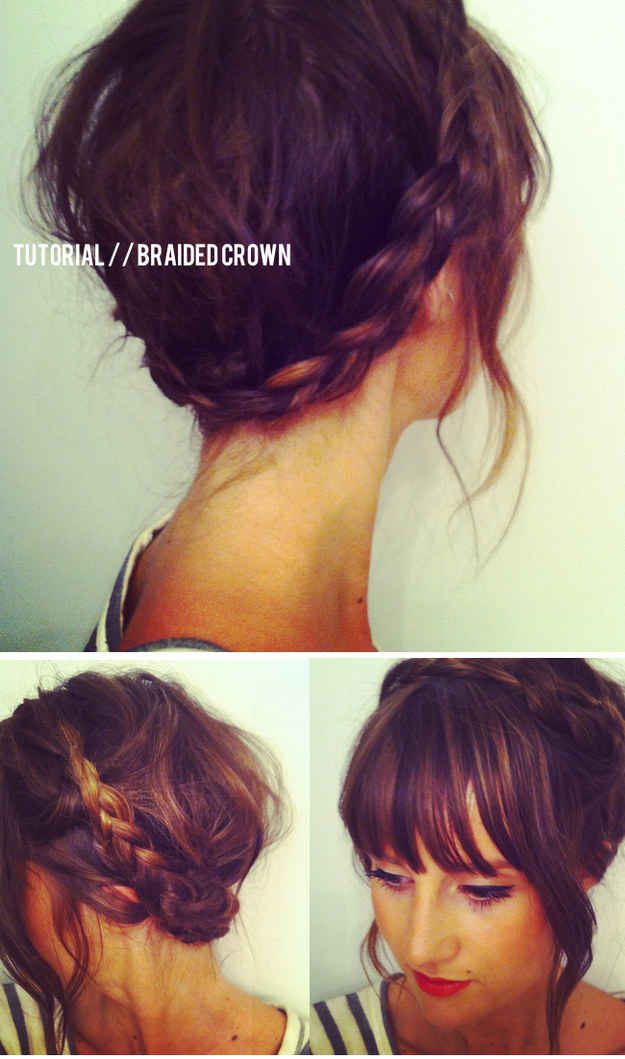 Braided Crown for Short Hair