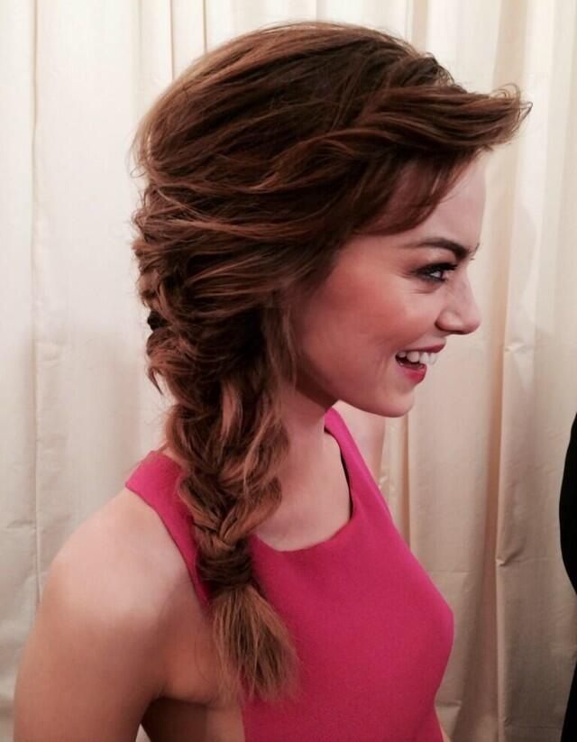 Braided Ponytail - Emma Stone Hairstyles