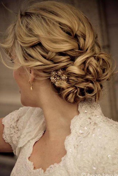 Bridal Updo for Mid-length Hair