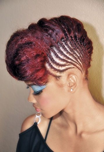 Colored African Hair Braiding Style