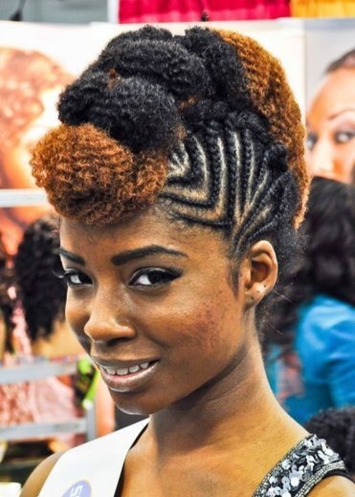 Cool African Hair Braiding Updo Style