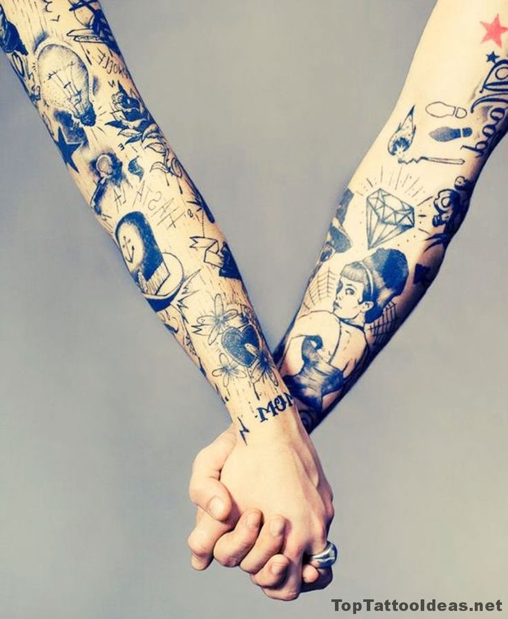 Couple Arm Tattoo