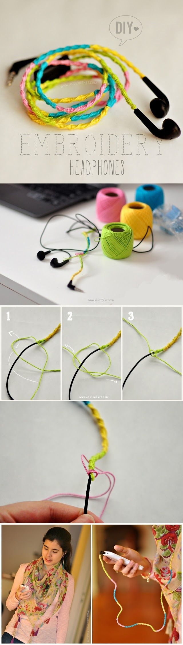 DIY Embroidery Headphones