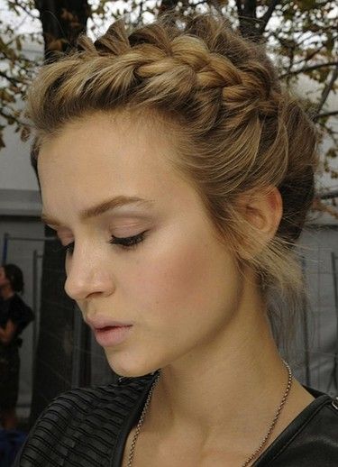 Dutch Braided Crown Hairstyle