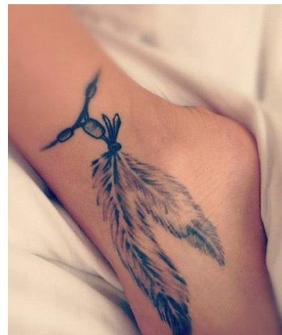 Feather Foot Tattoo