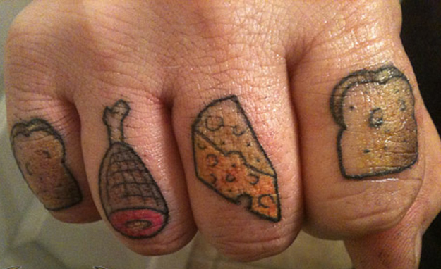 Food Tattoos on Fingers