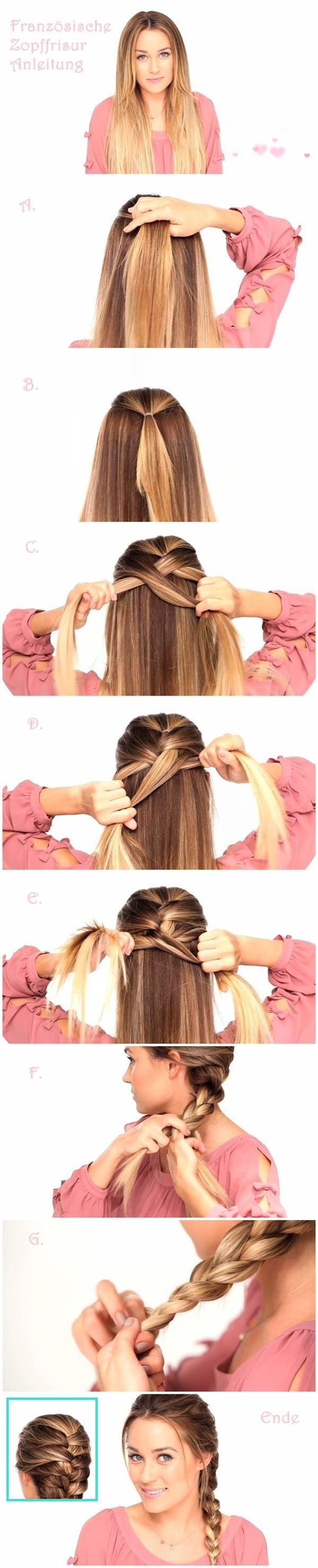 French Braid Tutorial for Long Straight Hair