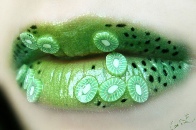 Fruit Lip Makeup Idea for Halloween