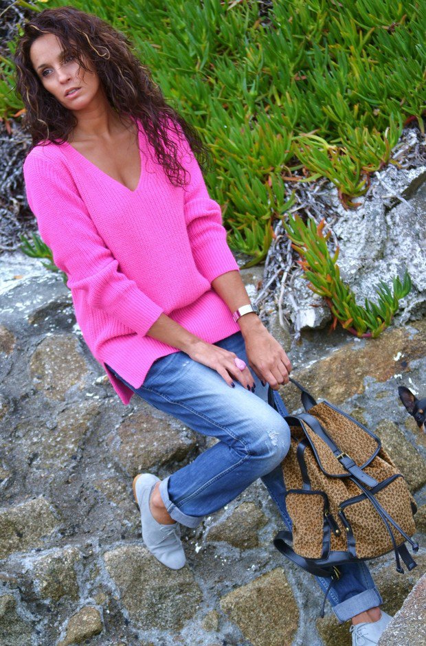 Fuchsia Sweater for Fall