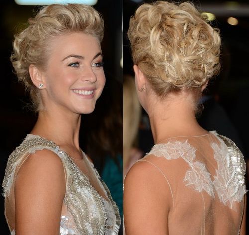 Glamorous Short Curly Updo Hairstyle