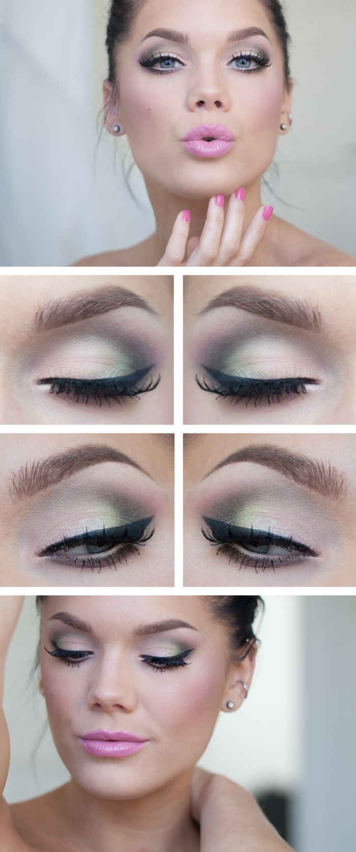 Green and Black Eye Shadow