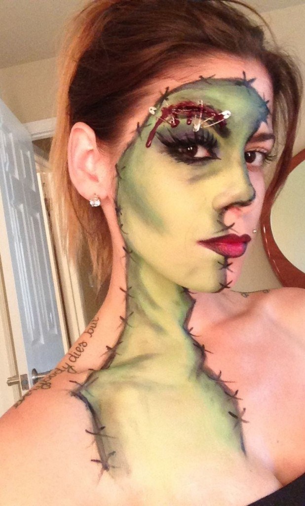 Half Zombia Look for Halloween