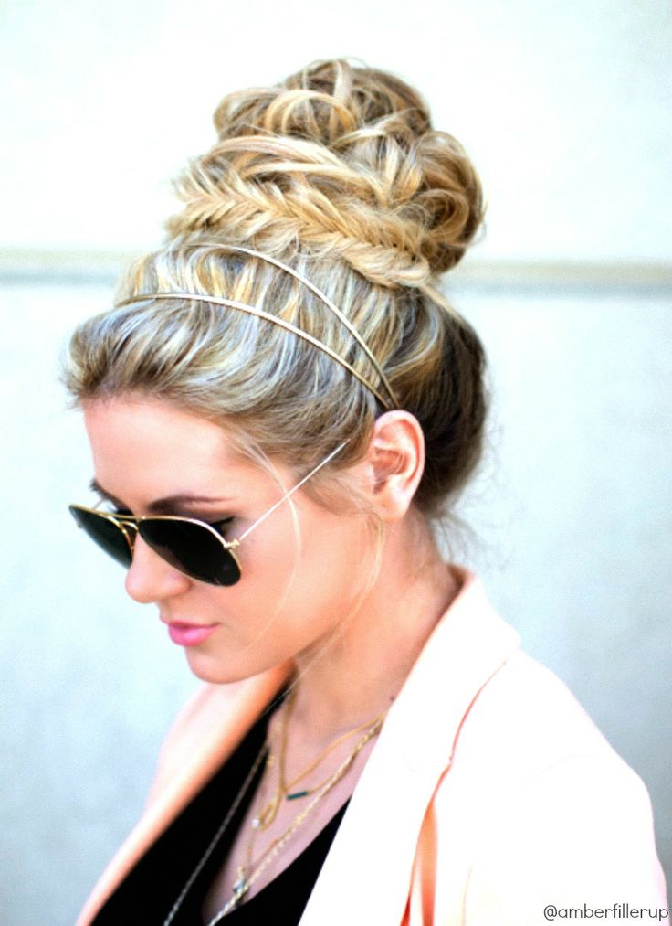 High Bun Hairstyle With Headband