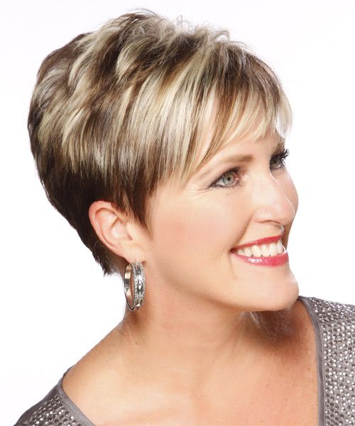 Highlighted Short Hairstyle for Women Over 50