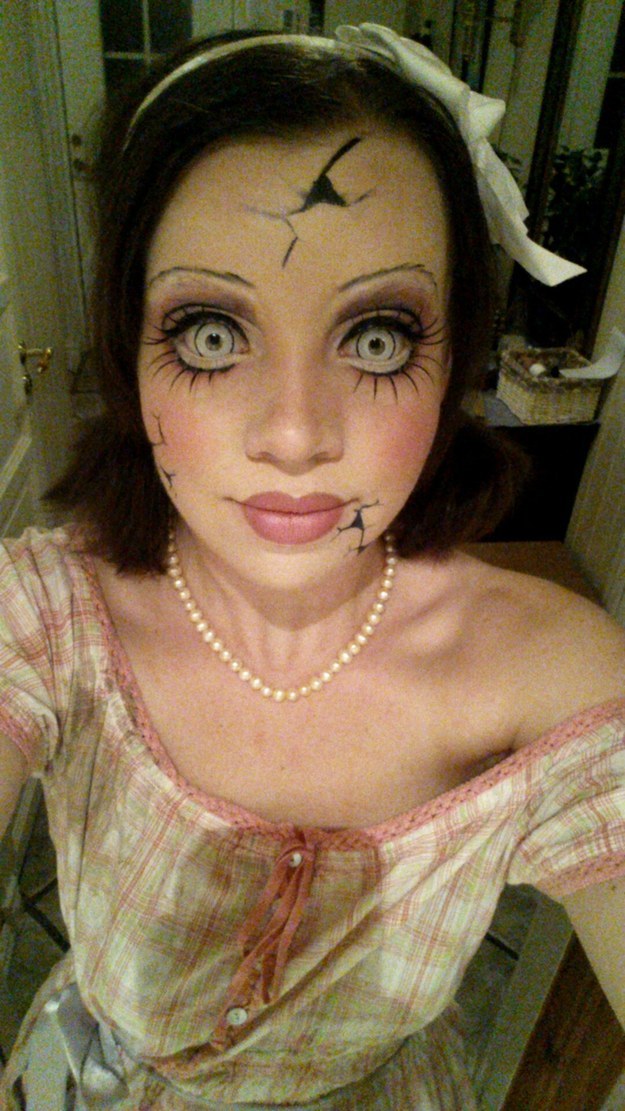 Horrible Doll Makeup Look