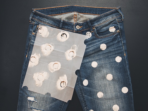 Jeans with Polka Dots