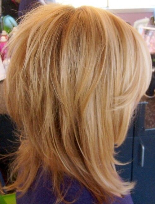 Layered Medium Blond Haircut