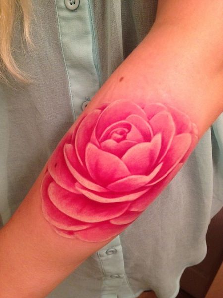 Lotus No Line Tattoo