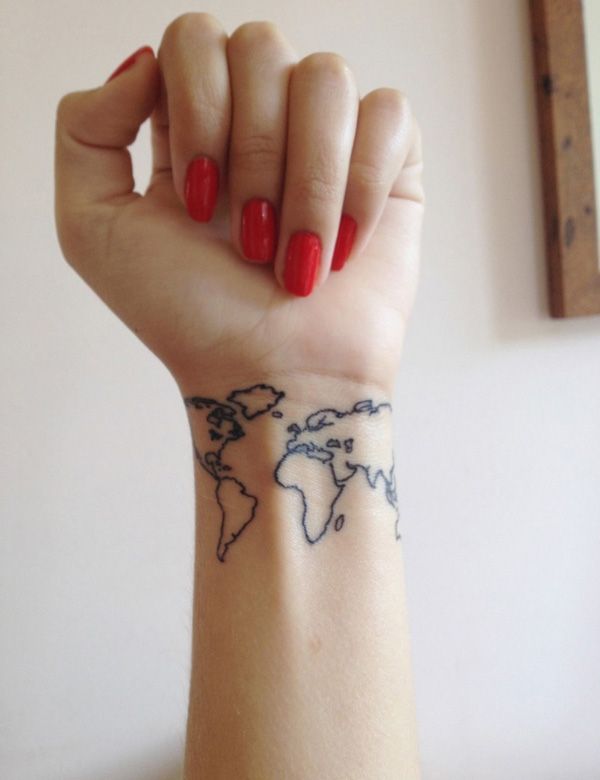 Map Tattoo on Wrist