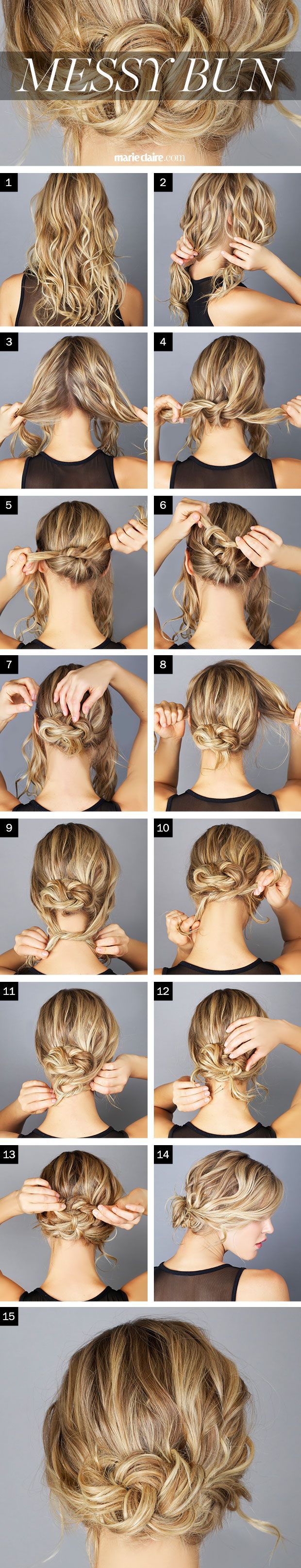 Messy Bun for Curls